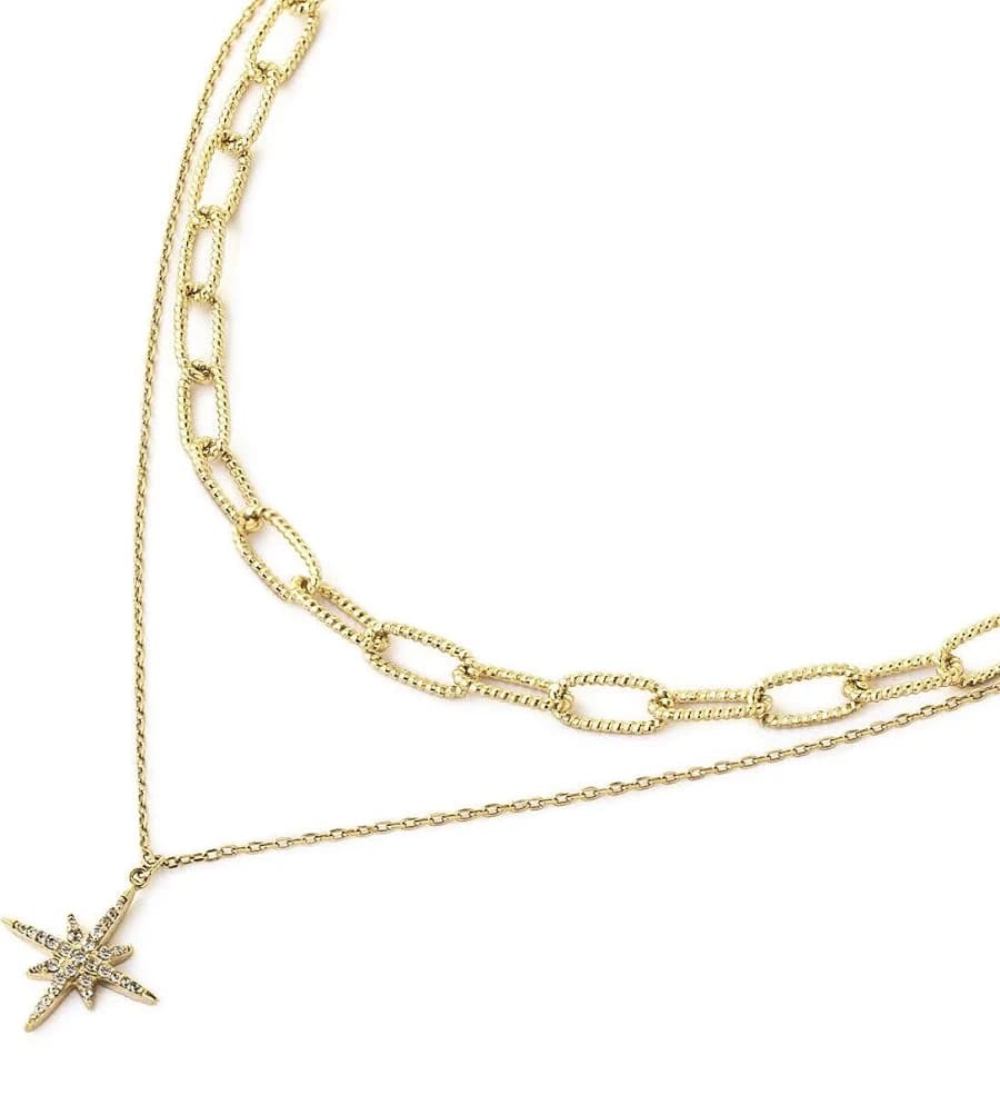 Women's Chunky Link Chain Star Necklace