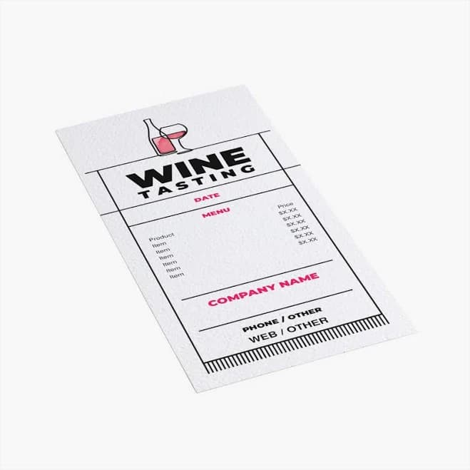 Custom Flat Menus | 50 qty | 3.75" x 8.25" | VistaPrint | Design: Gray, Restaurants, Bars & Nightclubs, Beer, Wine & Liquor, Food & Beverage