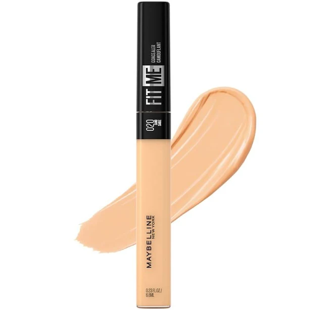 Maybelline New York Fit Me Concealer, Oil free Liquid Concealer conceals dark circles, redness, flaws, and blemishes. Fit Me Liquid Concealer suits
