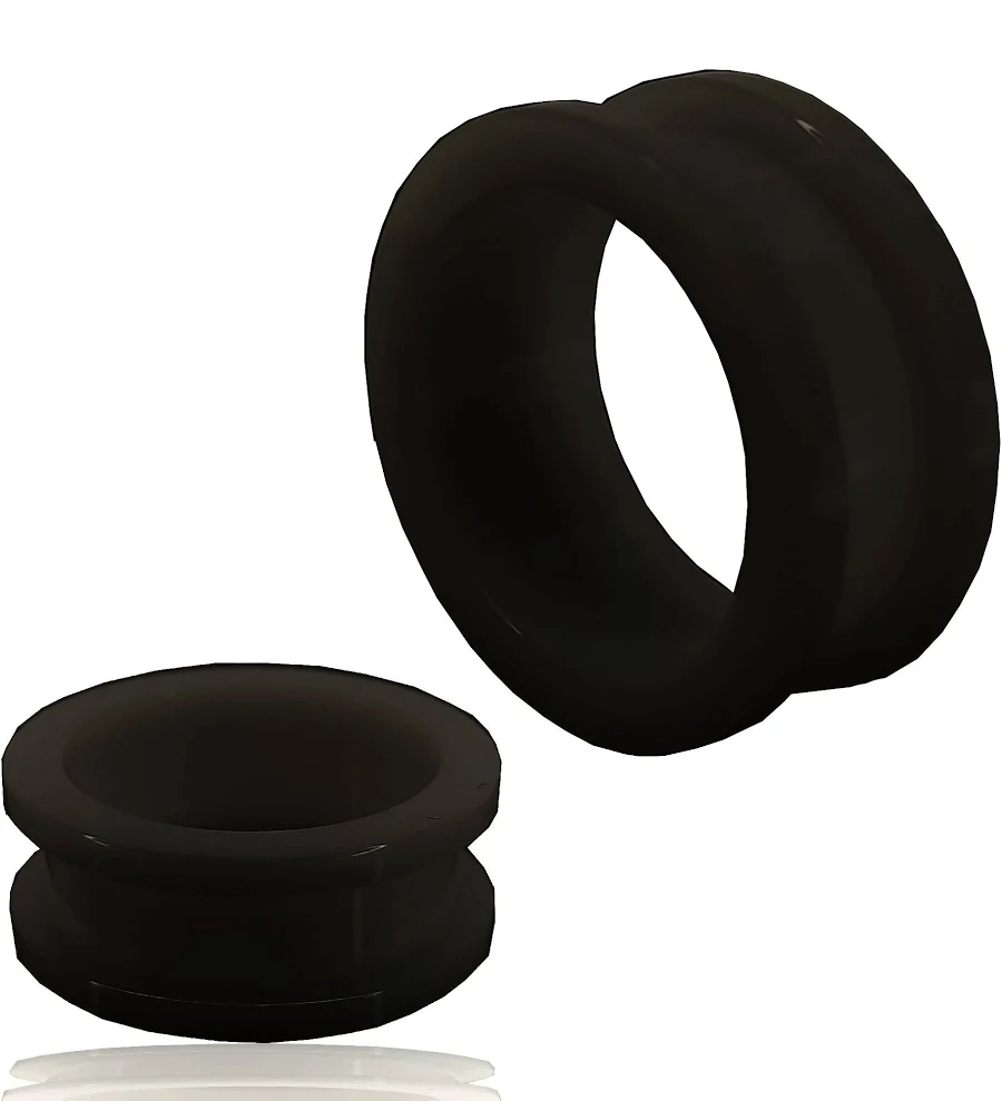 Black Acrylic Screw On Plugs