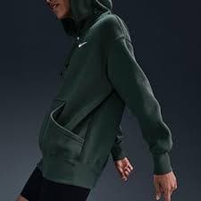 Nike Sportswear Phoenix Fleece Women's Oversized Full-Zip Hoodie (DQ5758-338, Vintage Green/Sail) Size XX-Small at Amazon Women's Clothing store