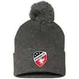 PEGASUS Embroidered Logo Pom Beanie