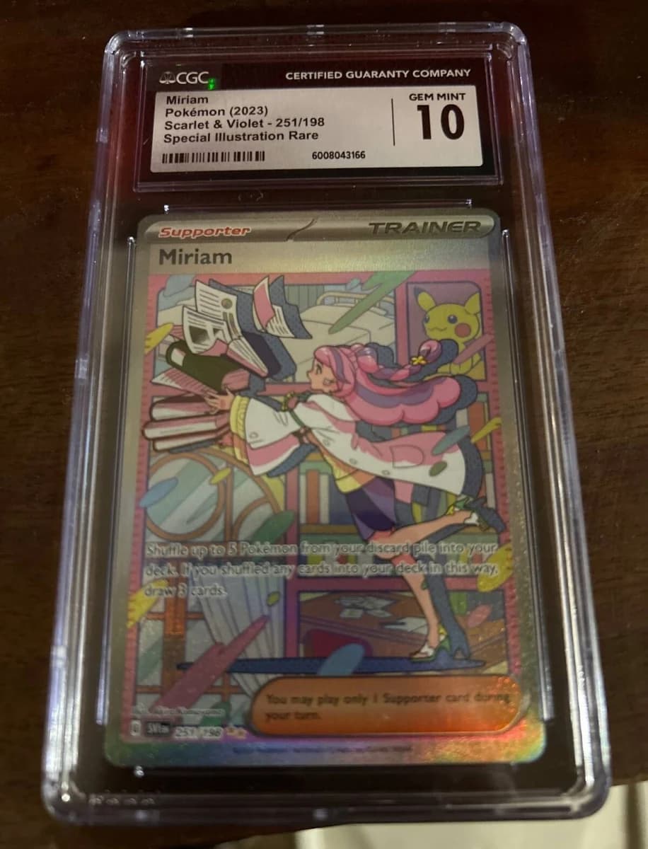 Pokemon TCG! Scarlet & Violet English Miriam Special Illustration Rare #251 PSA Gem Mint 10
