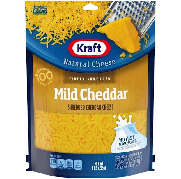 Kraft Mild Cheddar Cheese Shredded