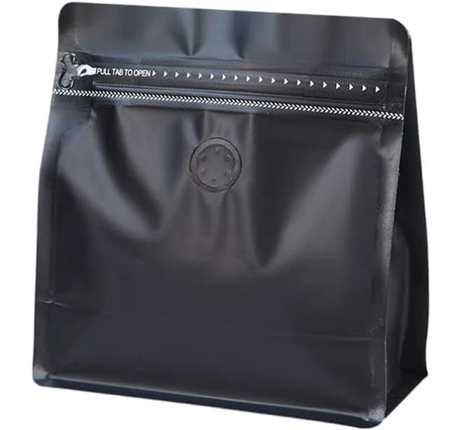 Muka 50 Pcs 16 Oz Black Coffee Package Bag With Valve, Coffee Beans Tea Storage Bags, 7.7 X8 X3.15 Inches