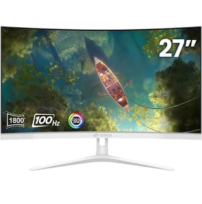 CRUA 27" Full HD 1920x1080P VA Panel 1800R 100Hz 120% sRGB Professional Computer