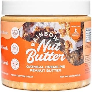 Oatmeal Creme Pie Peanut Butter, Spread, Treat, Snack, Dessert, White Chocolate Chips, High Protein Flavored Nut Butter, (16 oz Jar)