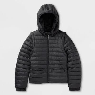 Cat & Jack Kids' Adaptive Hooded Puffer Jacket
