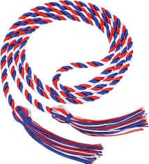 Amazon.com: TecUnite Graduation Cords Honor 2026 Polyester Yarn Decorative 67" Long Garland Twist Ties with Tassels for Bachelor Gown Graduation(Blue Red with White)