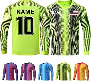 Kids Goalkeeper Jersey Custom Padded Goalie Shirt Personalized Soccer Keeper Uniform for Men Youth with Name Number Logo
