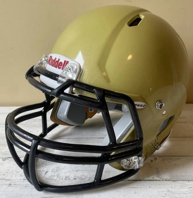 Riddle Speedflex Football Helmet Gold Size Small No Chin Strap