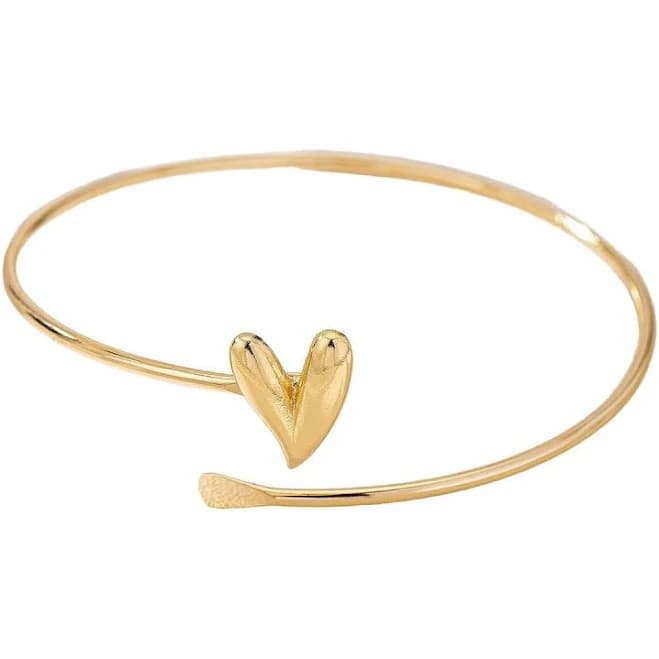 Heart Arm Cuff Bracelet For Women Gold-toned Love Hearted Upper Arm