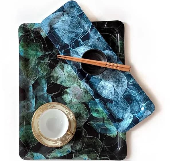 Decorative Serving Tray - Abstract Art Tray,Modern Serving Tray,Art Print Tray,Modern Home Decor,Hostess Gift,Unique Home Gift,Ottoman Tray