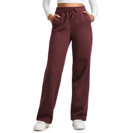 crz yoga Womens Fleece Lined Straight Leg Sweatpant