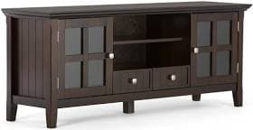 Simpli Home Acadian Solid Wood 60 inch TV Media Stand