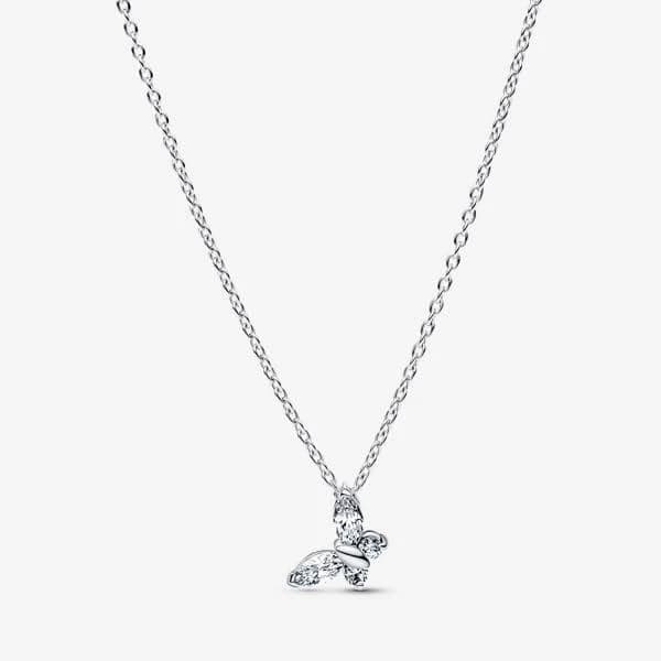 Pandora Sterling Silver Butterfly Pendant Necklace