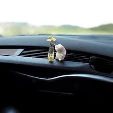 Cute Mini Rabbit Figurine Car Dashboard Decor | Cute Standing Car Ornament | Kawaii Car Interior Decoration | Gift for Her |Car Accessories