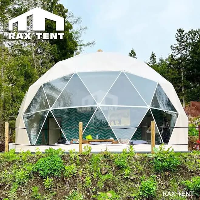 8M Geodesic Glamping Dome Tent