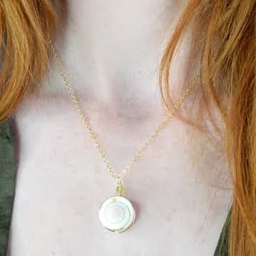 Gold Plated Spiral Shell Necklace