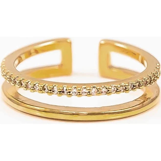 bearfruit jewelry Grace Double Band Ring Women's