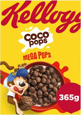 Kellogg's Coco Pops Mega Pops Chocolate Breakfast Cereal