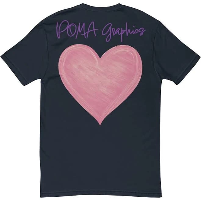 Heart Rear-Print T-Shirt