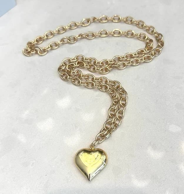 Puff Heart Necklace