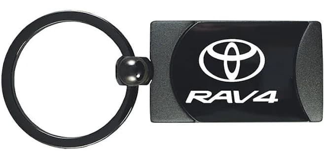 Toyota RAV4 Two-Tone Rectangular Key Fob (Gun Metal) | Genuine OEM | 1 Year Manufacturer Warranty | United States
