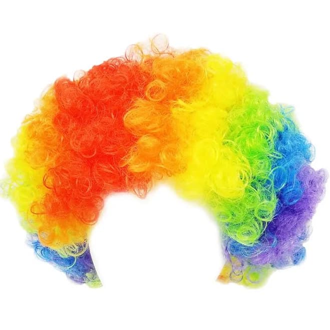 Seasonstrading Economy Rainbow Clown Wig Adult Child Halloween Clown Costume Party Wig