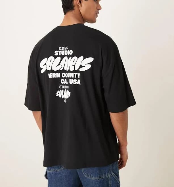 ASOS Oversized T-Shirt with Back Print Text