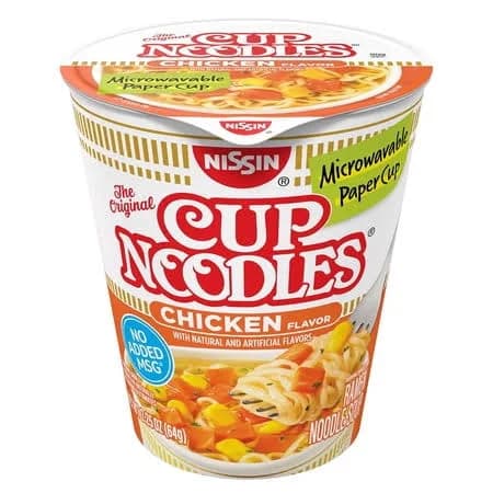 Nissin Cup Noodles Chicken Flavor 2.25 oz 30 Ct