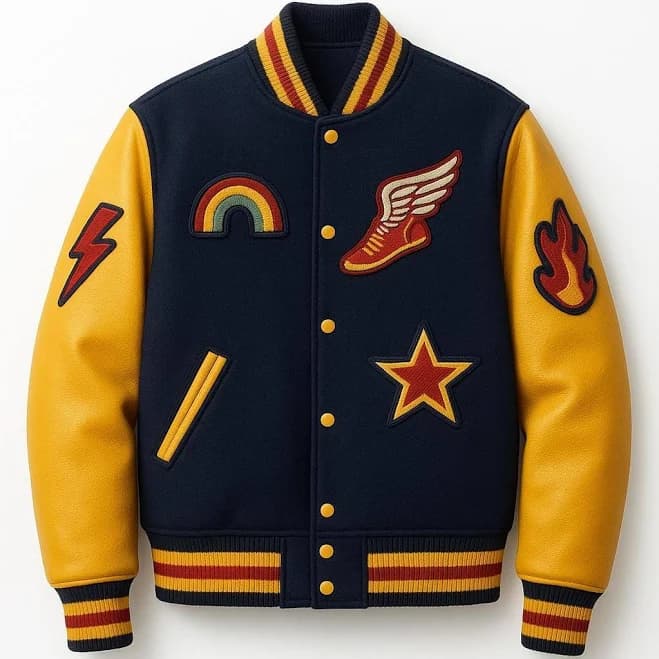 Retro Fleece Varsity Jacket