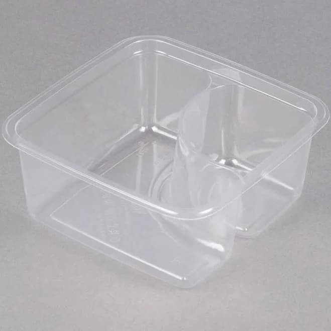 Fabri-Kal GS6-2 Greenware 2-Compartment Compostable Container