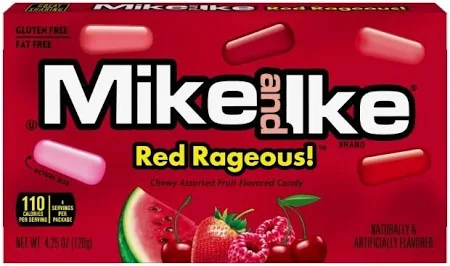 Mike And Ike Red Rageous Chewy Fruit Flavored Candy