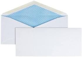 Office Depot Security Envelopes 4-1/8" x 9-1/2" Gummed Seal White Box of 50