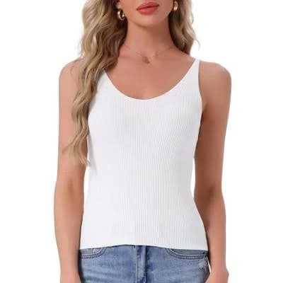 Inspire Chic Women's Sleeveless Spaghetti Strap V-Neck Camisole