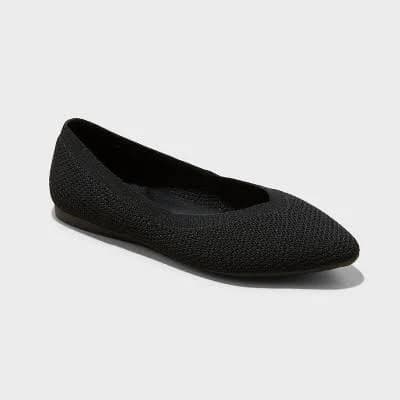 A New Day Women's Claire Knit Washable Ballet Flats