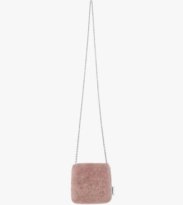 W Concept Shearling Fur Mini Cross-Body Bag