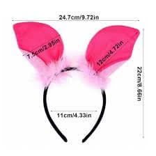 Zeayebsr 1 x Flying Pig Cartoon Headpiece - Headband with Ears | Ears in Pink with Red,