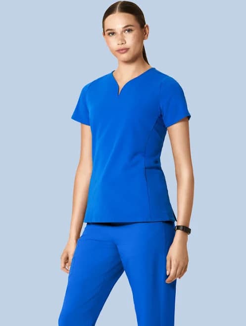 Mandala Women's Curved V-Neck Scrub Top