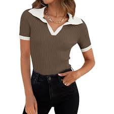 Women's Built in Bra Long Sleeve Shirts 2024 Fall Ribbed Workout Sports Padded Slim Casual Tops (Army Green,S) at Amazon Women's Clothing store