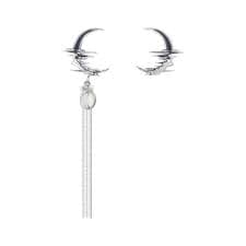 New Goth Harajuku Asymmetric Moon Tassel Pendant Earrings for Women Men Halloween Grunge Accessories Christmas Trending Products - AliExpress