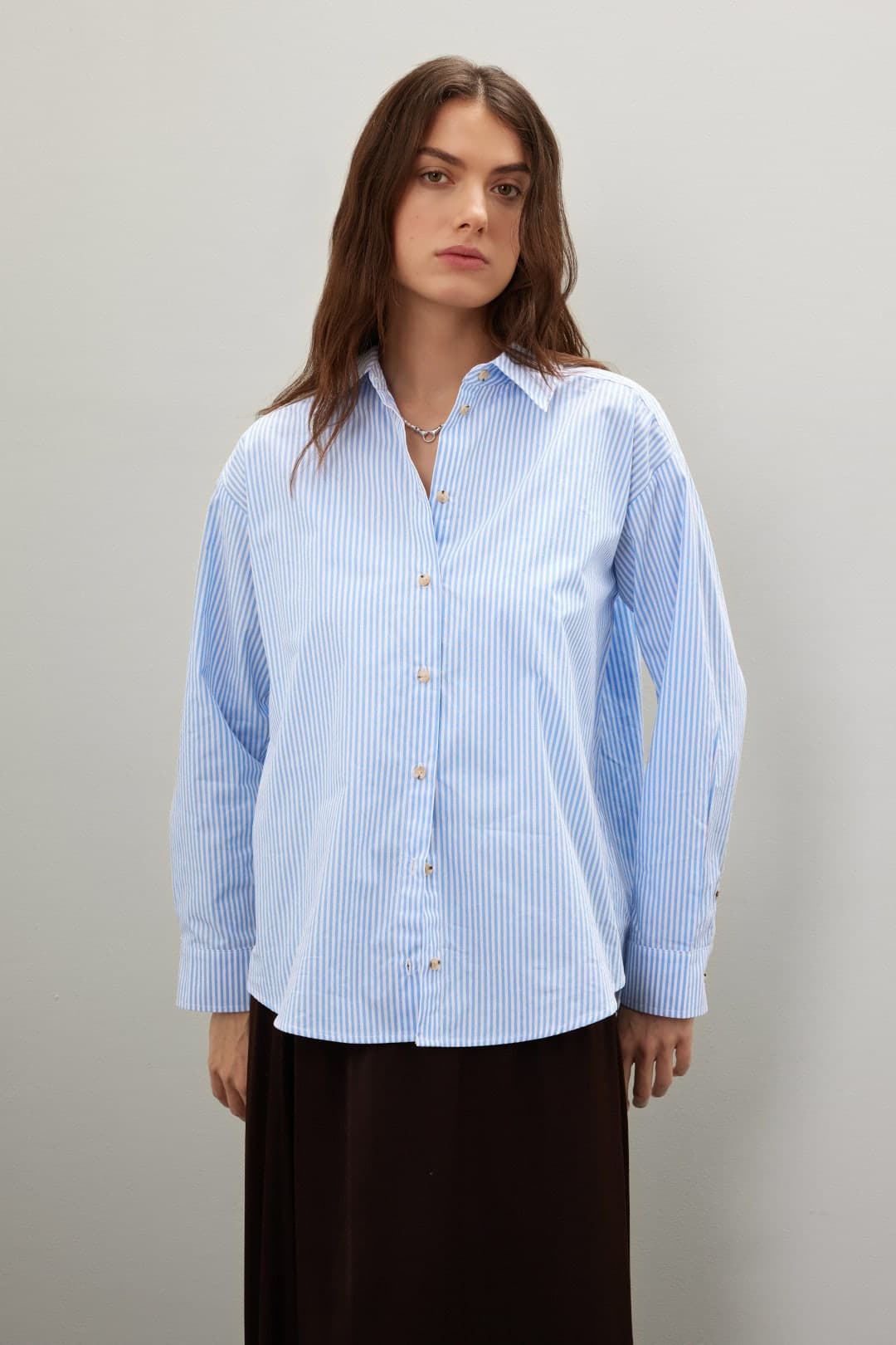 Stripe Pop Shirt by DONNI. | Rent the Runway