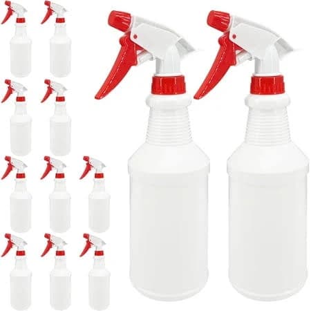 16 Oz Spray Bottle (12 Pack),Spray Bottles for Cleaning,Reusable Empty Refillable Solutions Plastic Bottle,Spray Bulk Garden,Plants,Water,Kitchen and