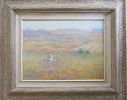 Vintage Landscape Painting, Framed Original Soft Romantic Wall Art Signed Jan Pozzi - Etsy