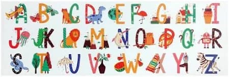At Home Alphabet Canvas Wall Art