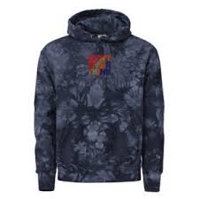 Bald Eagle with embroidery - Unisex Champion tie-dye hoodie | E-MAXIM US