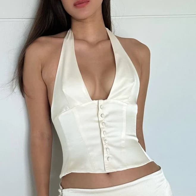 Lisa Button Up Halter