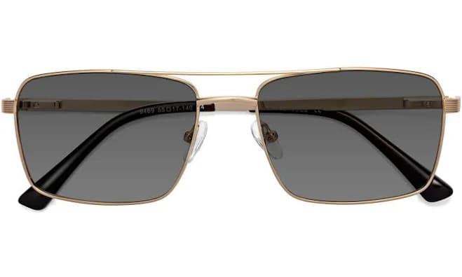 Beckum Classic Rectangle Metal Sunglasses