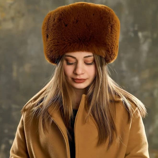 Women's Vintage Russian Faux Fur Ushanka Hat